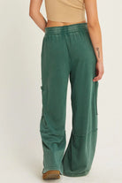 Hyfve Double Zero Oversized Utility Sweatpants In Dark Green-Pants-Hyfve-Deja Nu Boutique, Women's Fashion Boutique in Lampasas, Texas