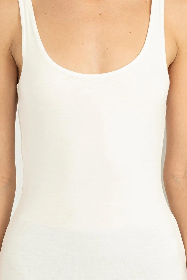 Hyfve Double Zero Relax Your Mind Scoop Neck Tank Top In Off White-Camis/Tanks-Hyfve-Deja Nu Boutique, Women's Fashion Boutique in Lampasas, Texas