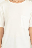 Hyfve Double Zero Wonderful Intentions Oversized Pocket Tee In Off White-Short Sleeves-Hyfve-Deja Nu Boutique, Women's Fashion Boutique in Lampasas, Texas