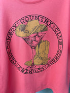 All Us Cowboy Cocktail Club Rhinestone Cropped Tee in Crimson-T-Shirts-All Us-Deja Nu Boutique, Women's Fashion Boutique in Lampasas, Texas