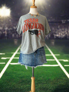 Queen of Sparkles Licensed Texas Longhorns Megaphone Icons Tee – Game Day Glitter in Gray-T-Shirts-Queen Of Sparkles-Deja Nu Boutique, Women's Fashion Boutique in Lampasas, Texas