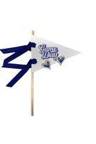 I Love Game Day: Royal Blue Heart Stud Earrings On Pennant Flag-Earrings-Color Shout-Deja Nu Boutique, Women's Fashion Boutique in Lampasas, Texas