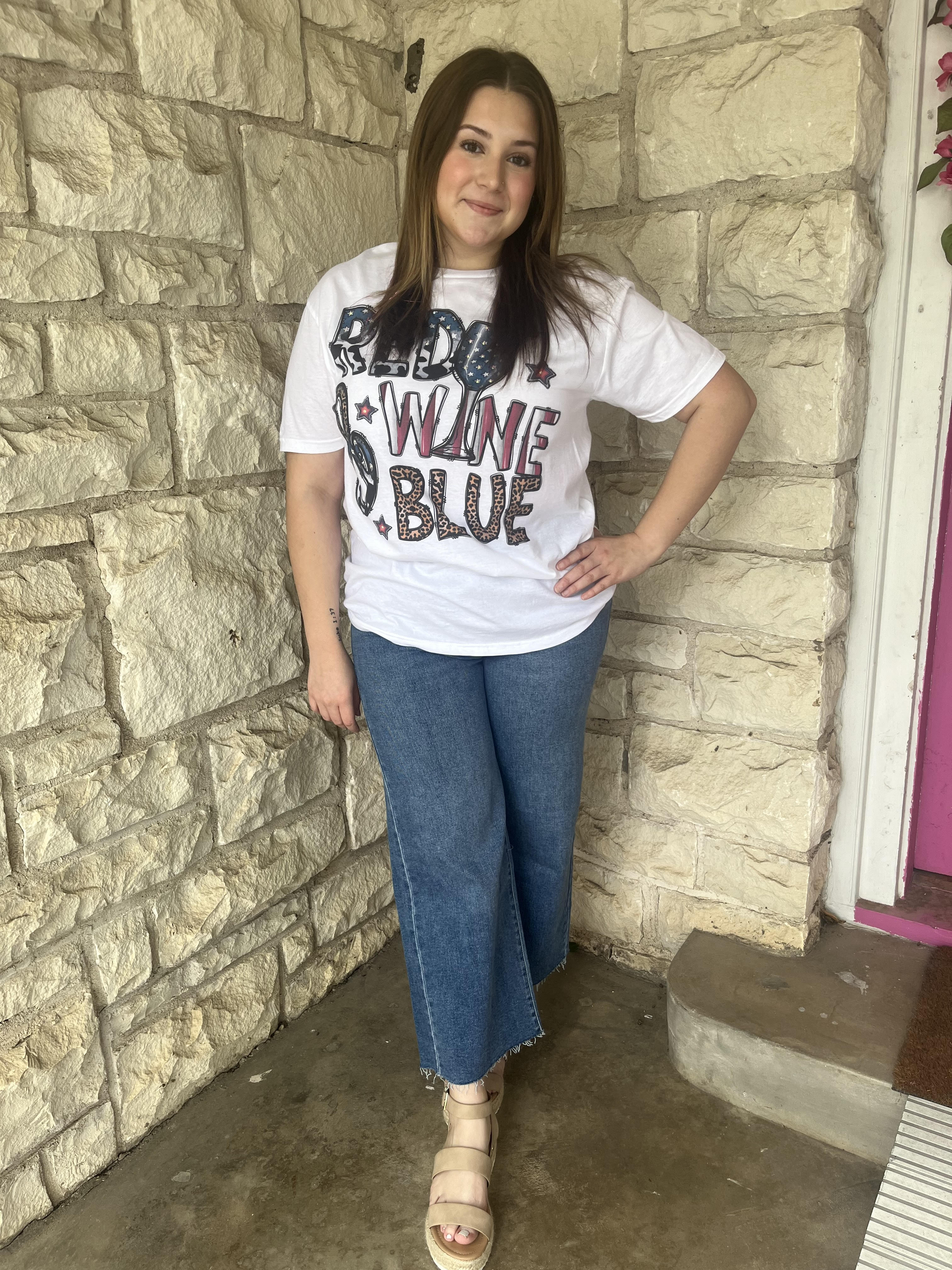 J. Coons "Red, Wine, and Blue" Tee-shirts-J. Coons-Deja Nu Boutique, Women's Fashion Boutique in Lampasas, Texas