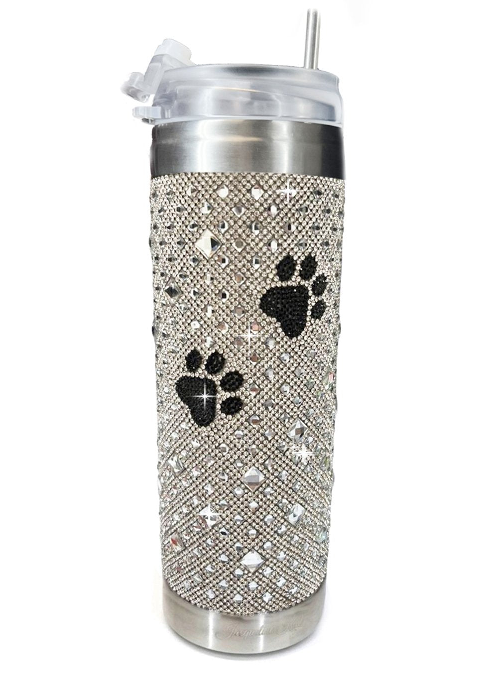 Jacqueline Kent Diamonds In The Ruff Tumbler Ab With Black Paws-Tumblers-Jacqueline Kent-Deja Nu Boutique, Women's Fashion Boutique in Lampasas, Texas