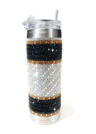 Jacqueline Kent Lady Kent Diamond Crystal Tumbler Black-Tumblers-Jacqueline Kent-Deja Nu Boutique, Women's Fashion Boutique in Lampasas, Texas