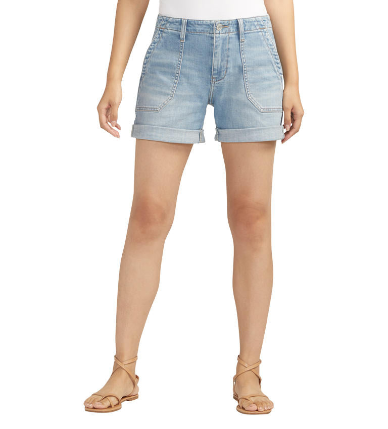 Jag Mid Rise Alex Safari Short In Nassau Blue-Shorts-Jag-Deja Nu Boutique, Women's Fashion Boutique in Lampasas, Texas