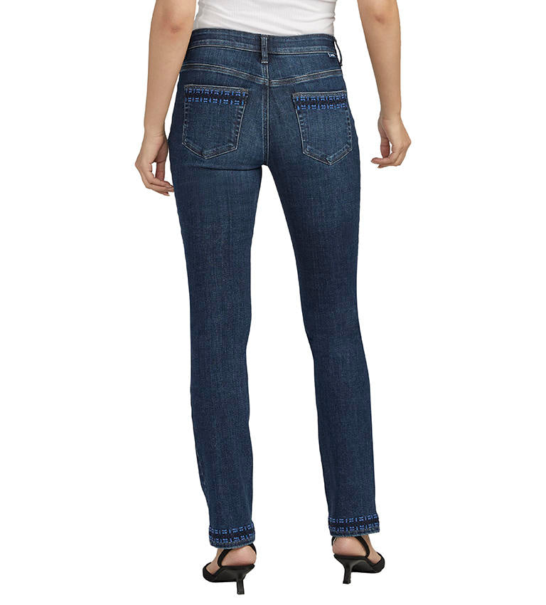 Jag Mid Rise Ruby Straight Pocket Embroidery In Night Owl-Jeans-Jag-Deja Nu Boutique, Women's Fashion Boutique in Lampasas, Texas