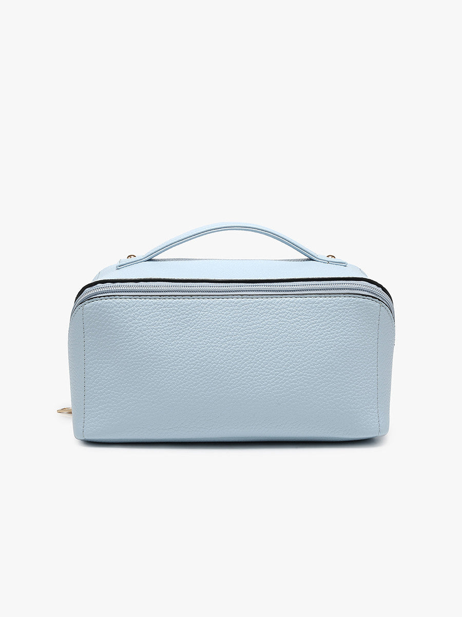 Jen & Co. Paxton Travel Makeup Bag – Cloud Blue-Makeup Bag-Jen & Co.-Deja Nu Boutique, Women's Fashion Boutique in Lampasas, Texas