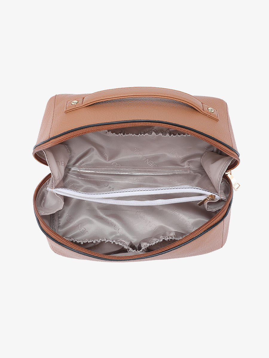 Jen & Co. Paxton Travel Makeup Bag – Cloud Blue-Makeup Bag-Jen & Co.-Deja Nu Boutique, Women's Fashion Boutique in Lampasas, Texas
