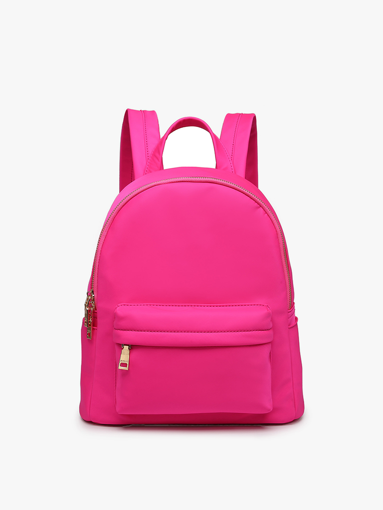 Jen & Co Phina Backpack With Front Zip Pocket In Hot Pink-Handbags, Wallets & Cases-Jen & Co.-Deja Nu Boutique, Women's Fashion Boutique in Lampasas, Texas