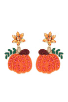 Jeweled Pumpkin Seed Bead Dangle Earrings-Earrings-Deja Nu Tx-Deja Nu Boutique, Women's Fashion Boutique in Lampasas, Texas