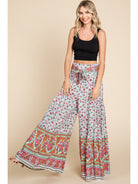 Jodifl Off White Floral Print Palazzo Wide Leg Pants-Bottoms-Jodifl-Deja Nu Boutique, Women's Fashion Boutique in Lampasas, Texas