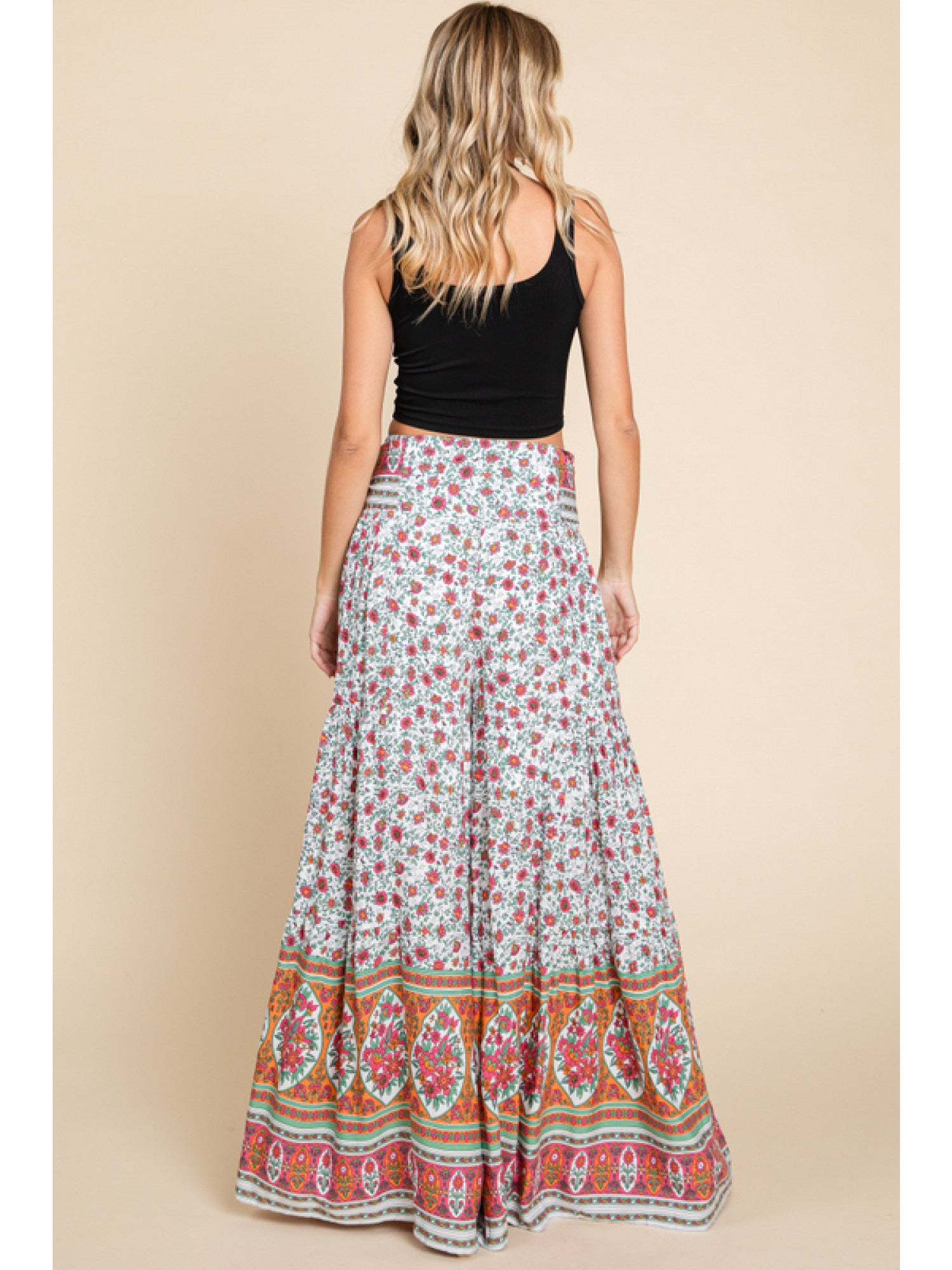 Jodifl Off White Floral Print Palazzo Wide Leg Pants-Bottoms-Jodifl-Deja Nu Boutique, Women's Fashion Boutique in Lampasas, Texas