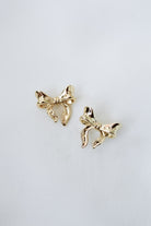 Kinsey Designs LOVA Bow Earrings In Gold-Earrings-Kinsey Designs-Deja Nu Boutique, Women's Fashion Boutique in Lampasas, Texas