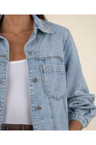 Kut From The Kloth Bailey Button Front Denim Jacket – Light Wash-Jackets-Kut from the Kloth-Deja Nu Boutique, Women's Fashion Boutique in Lampasas, Texas