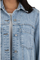 Kut From The Kloth Bailey Button Front Denim Jacket – Light Wash-Jackets-Kut from the Kloth-Deja Nu Boutique, Women's Fashion Boutique in Lampasas, Texas