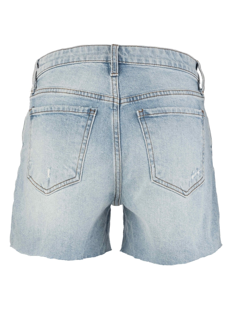 Kut From The Kloth Jane High Rise Long Short With Raw Hem In Deep-Bottoms-Kut from the Kloth-Deja Nu Boutique, Women's Fashion Boutique in Lampasas, Texas