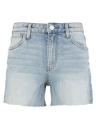 Kut From The Kloth Jane High Rise Long Short With Raw Hem In Deep-Shorts-Kut from the Kloth-Deja Nu Boutique, Women's Fashion Boutique in Lampasas, Texas