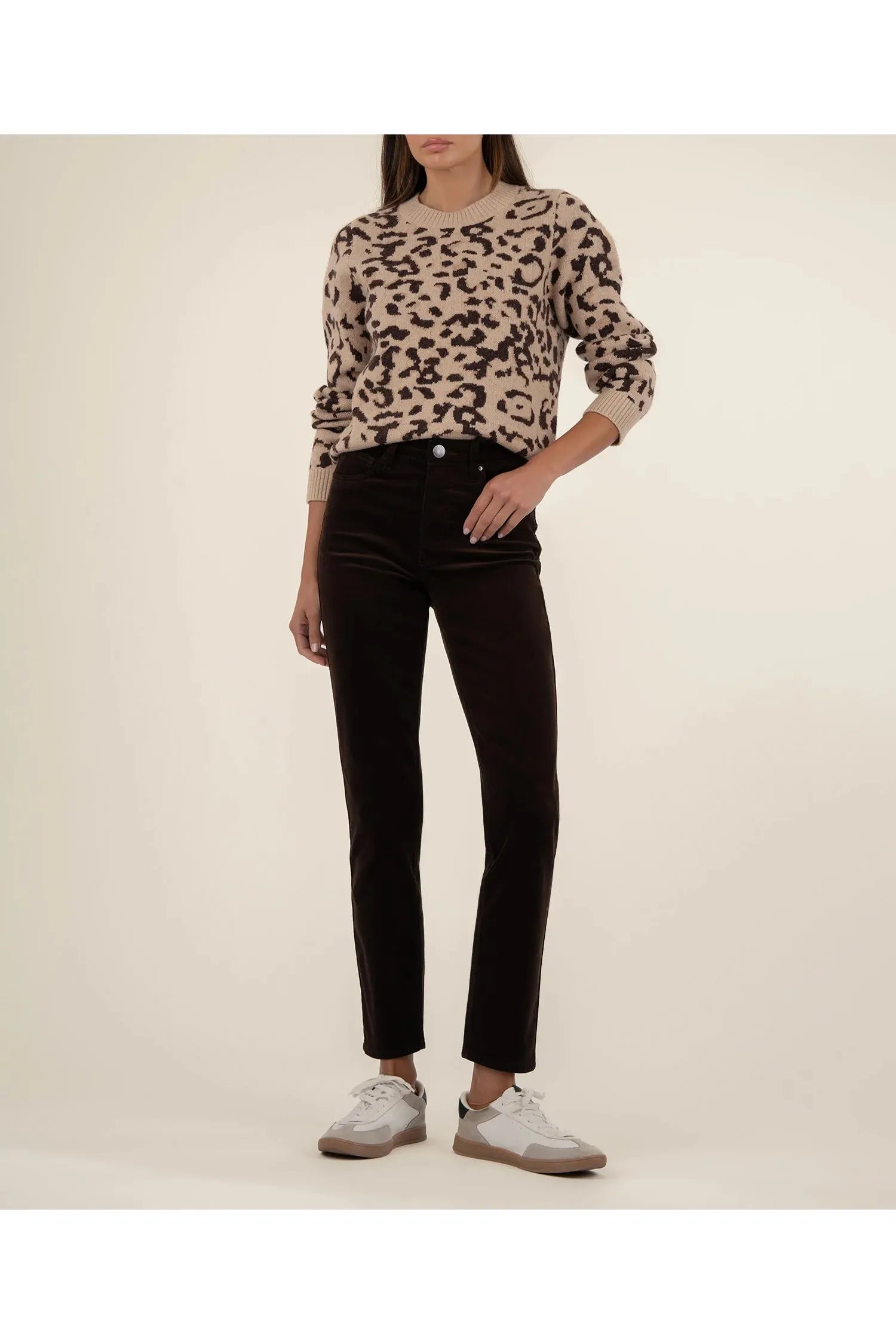 Kut From The Kloth Gisela Animal Print Pullover Sweater-Sweaters-Kut from the Kloth-Deja Nu Boutique, Women's Fashion Boutique in Lampasas, Texas