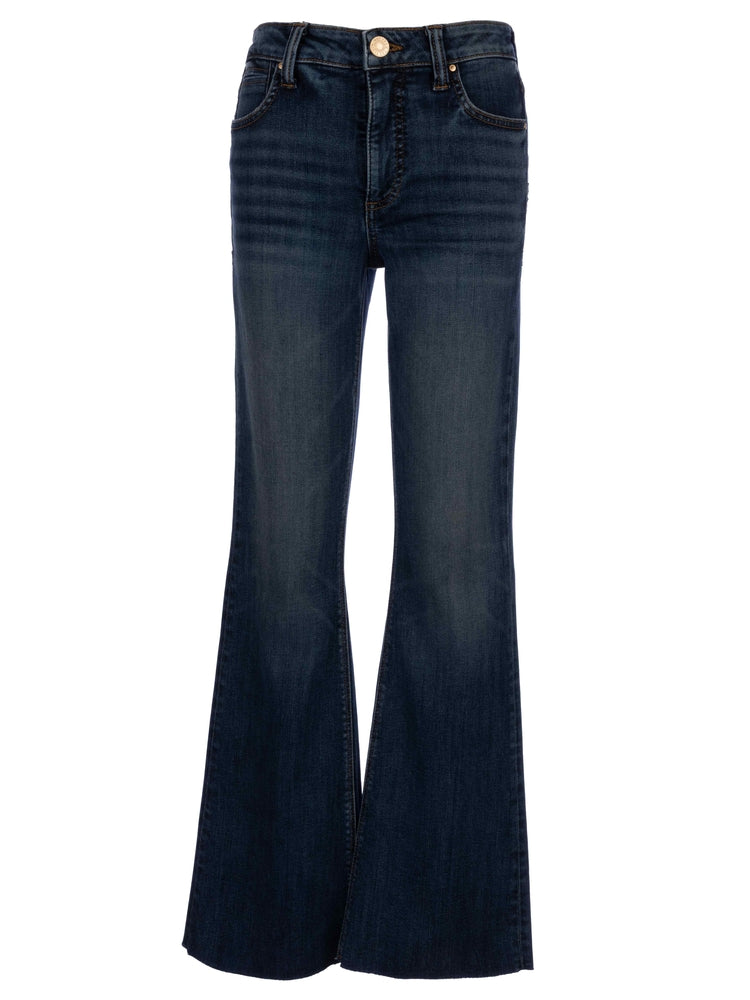 Kut From The Kloth Stella High Rise Fab Ab Flare With Raw Hem In Decent-Jeans-Kut from the Kloth-Deja Nu Boutique, Women's Fashion Boutique in Lampasas, Texas