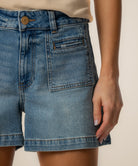 Kut from the Kloth Jane High Rise Denim Shorts – Vibes Wash-Shorts-Kut from the Kloth-Deja Nu Boutique, Women's Fashion Boutique in Lampasas, Texas