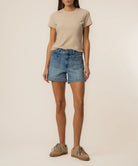 Kut from the Kloth Jane High Rise Denim Shorts – Vibes Wash-Shorts-Kut from the Kloth-Deja Nu Boutique, Women's Fashion Boutique in Lampasas, Texas