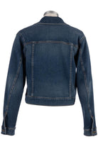 Kut from the Kloth Julia Crop Denim Jacket – Classic Dark Wash Stretch Jean Jacket-Jackets-Kut from the Kloth-Deja Nu Boutique, Women's Fashion Boutique in Lampasas, Texas