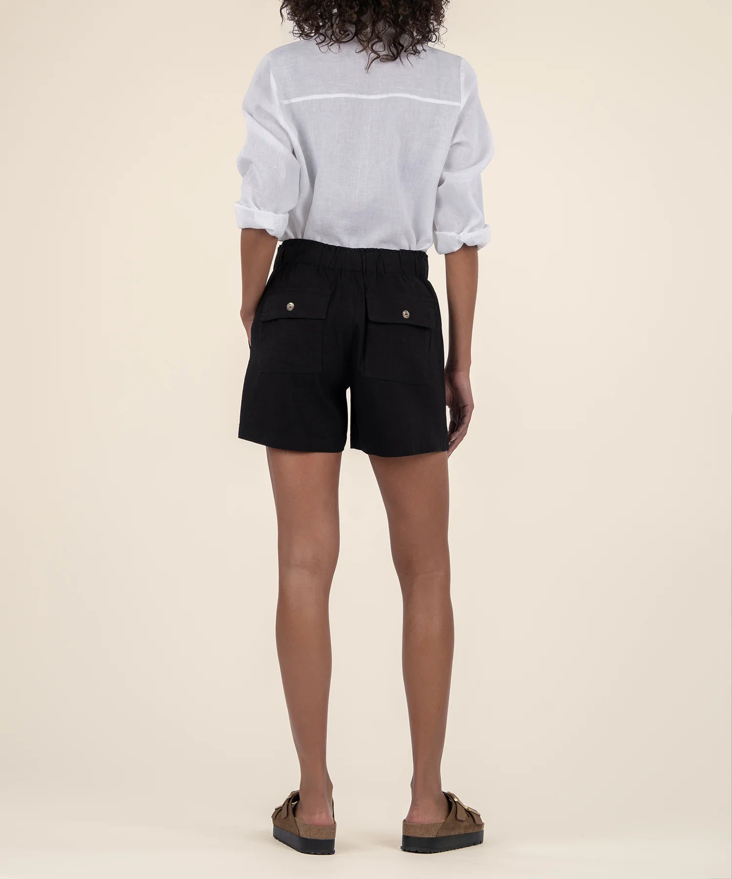 Kut from the Kloth Katana High Rise Drawstring Shorts - Black-Bottoms-Kut from the Kloth-Deja Nu Boutique, Women's Fashion Boutique in Lampasas, Texas