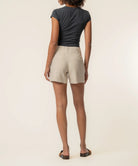 Kut from the Kloth Katie High Rise Linen Shorts – Sand-Shorts-Kut from the Kloth-Deja Nu Boutique, Women's Fashion Boutique in Lampasas, Texas