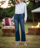 Kut from the Kloth Kelsey High Rise Fab Ab Ankle Flare Jeans – Royal Denim-Jeans-Kut from the Kloth-Deja Nu Boutique, Women's Fashion Boutique in Lampasas, Texas