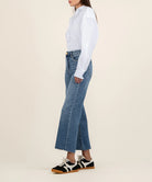 Kut from the Kloth Meg High Rise Fab AB Wide Leg Raw Hem In Gripping-Jeans-Kut from the Kloth-Deja Nu Boutique, Women's Fashion Boutique in Lampasas, Texas