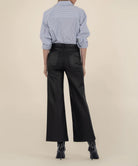 Kut from the Kloth Meg High Rise Fab Ab Wide Leg Jeans In Black Coated-Jeans-Kut from the Kloth-Deja Nu Boutique, Women's Fashion Boutique in Lampasas, Texas