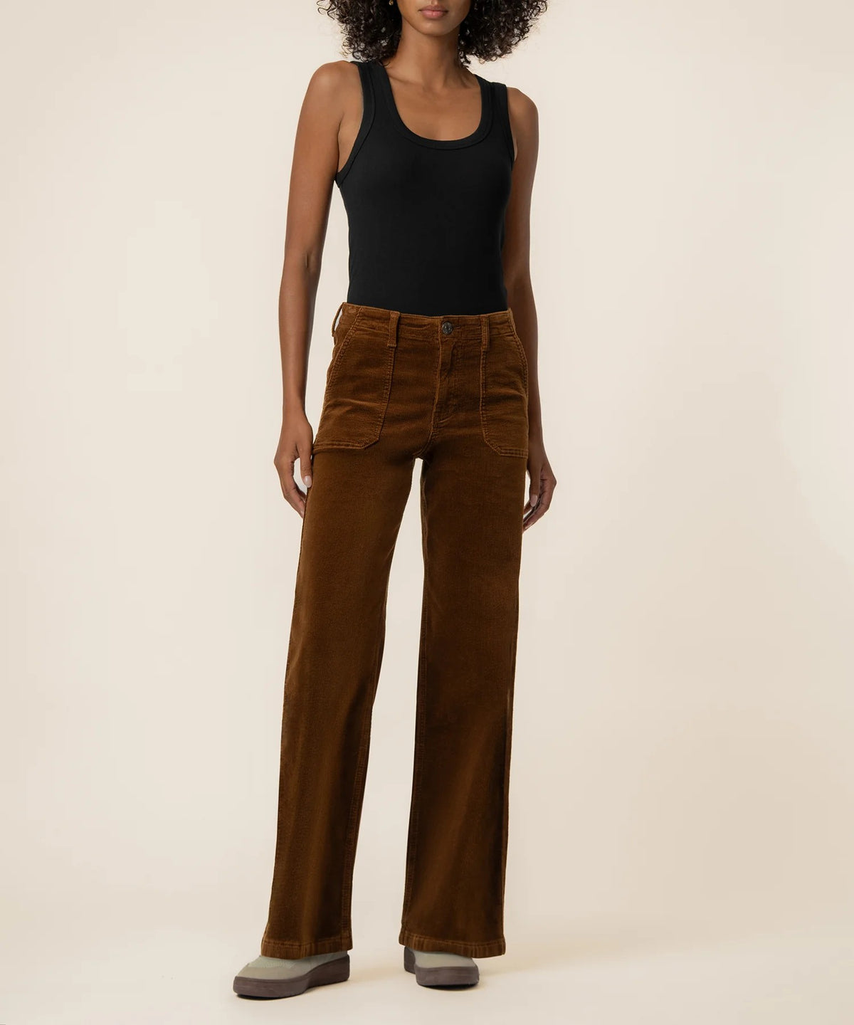 Kut from the Kloth Nutmeg High Rise Corduroy Wide Leg Jeans-Pants-Kut from the Kloth-Deja Nu Boutique, Women's Fashion Boutique in Lampasas, Texas
