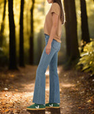 Kut from the Kloth Stella High Rise Fab Ab Flare Jeans with Raw Hem – Hardworking Wash-Jeans-Kut from the Kloth-Deja Nu Boutique, Women's Fashion Boutique in Lampasas, Texas