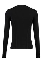 Kut from the Kloth Anahi Rib Knit Long Sleeve Top in Black-Tops-Kut from the Kloth-Deja Nu Boutique, Women's Fashion Boutique in Lampasas, Texas