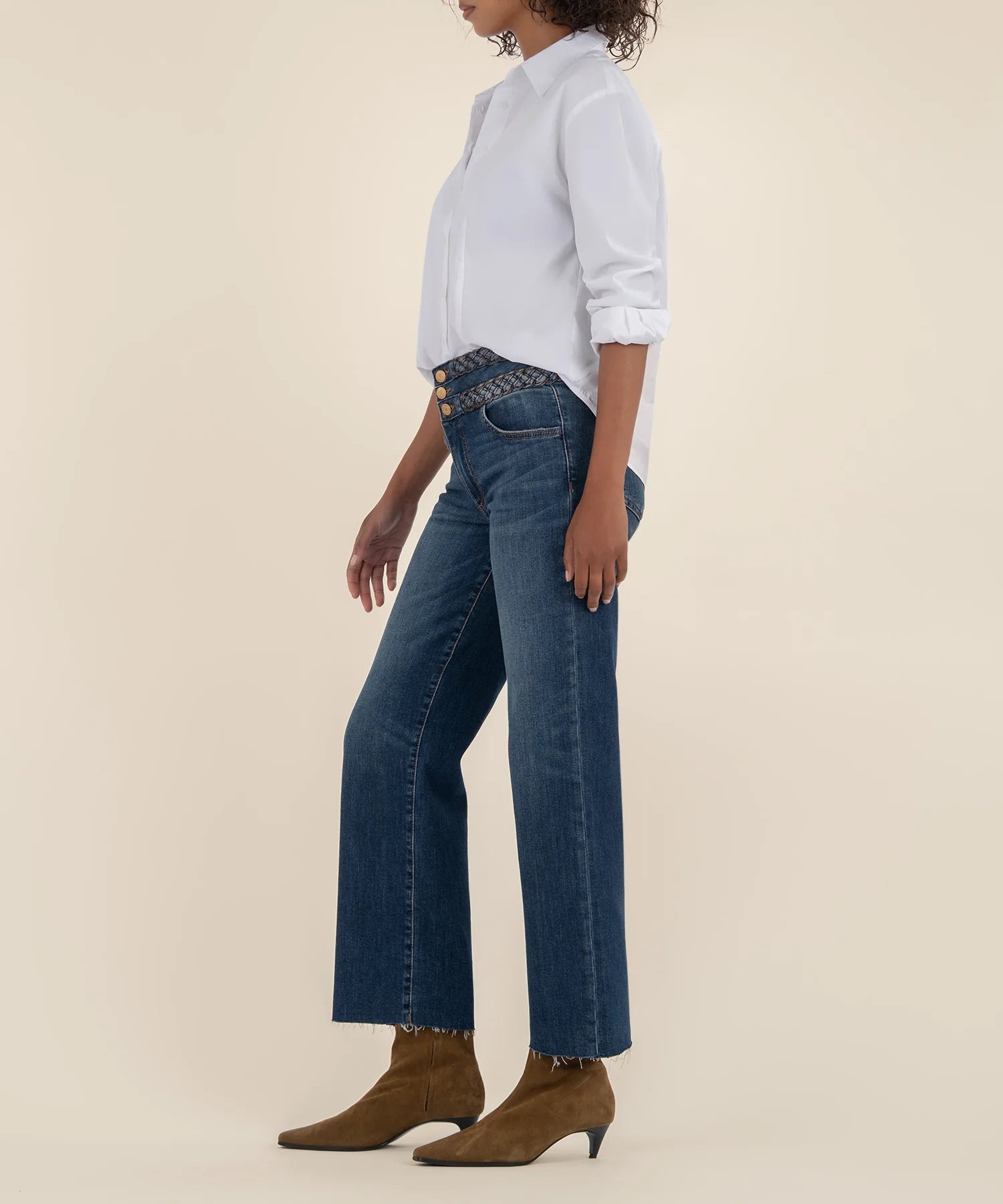Kut from the Kloth Charlotte High Rise Braided Waistband-Jeans-Kut from the Kloth-Deja Nu Boutique, Women's Fashion Boutique in Lampasas, Texas