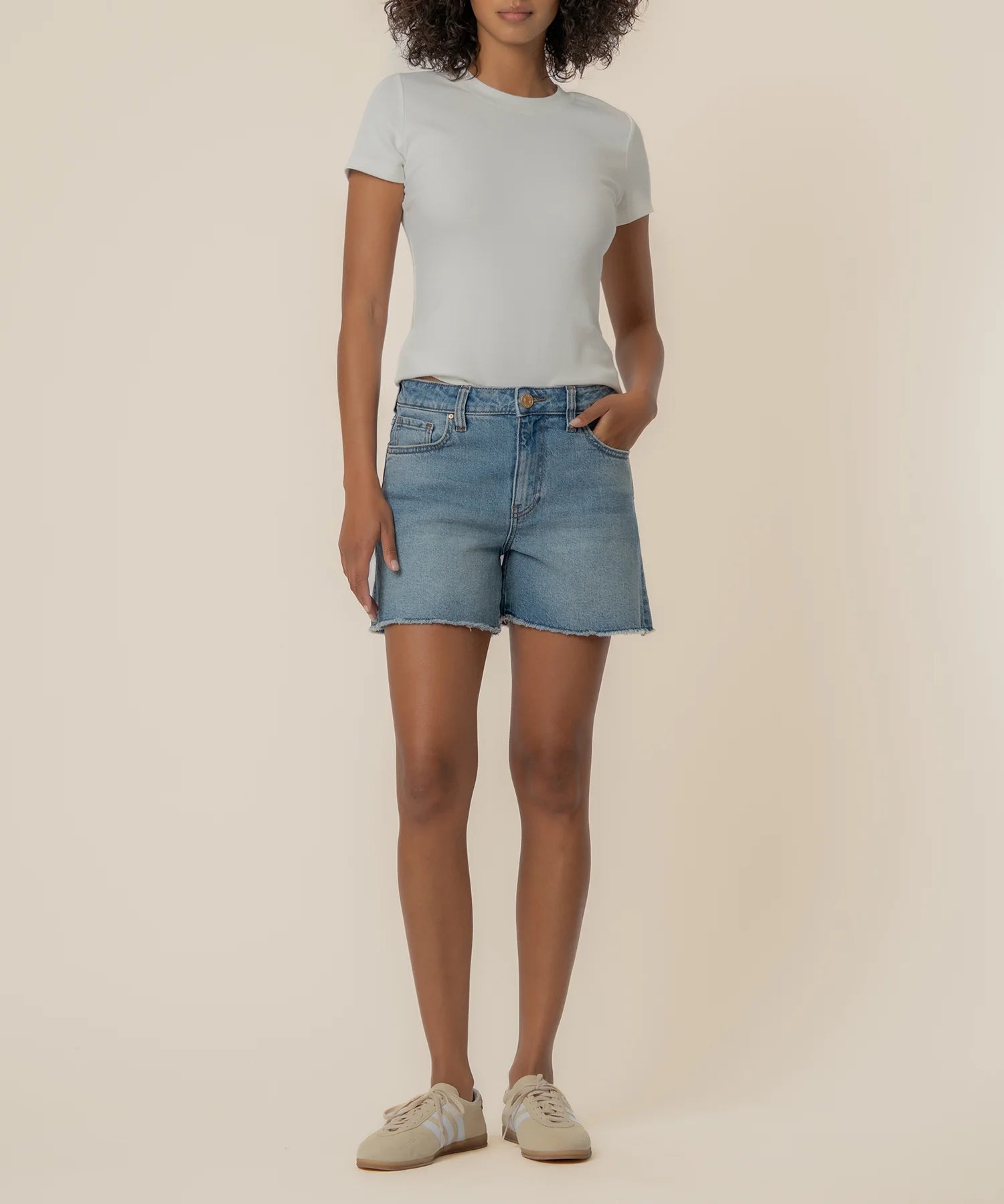 Kut from the Kloth Jane High Rise Long Short in Whiz-Shorts-Kut from the Kloth-Deja Nu Boutique, Women's Fashion Boutique in Lampasas, Texas