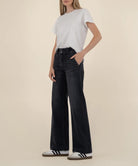 Kut from the Kloth Jodi High Rise Wide Leg Jeans in Aware Black Base-Jeans-Kut from the Kloth-Deja Nu Boutique, Women's Fashion Boutique in Lampasas, Texas