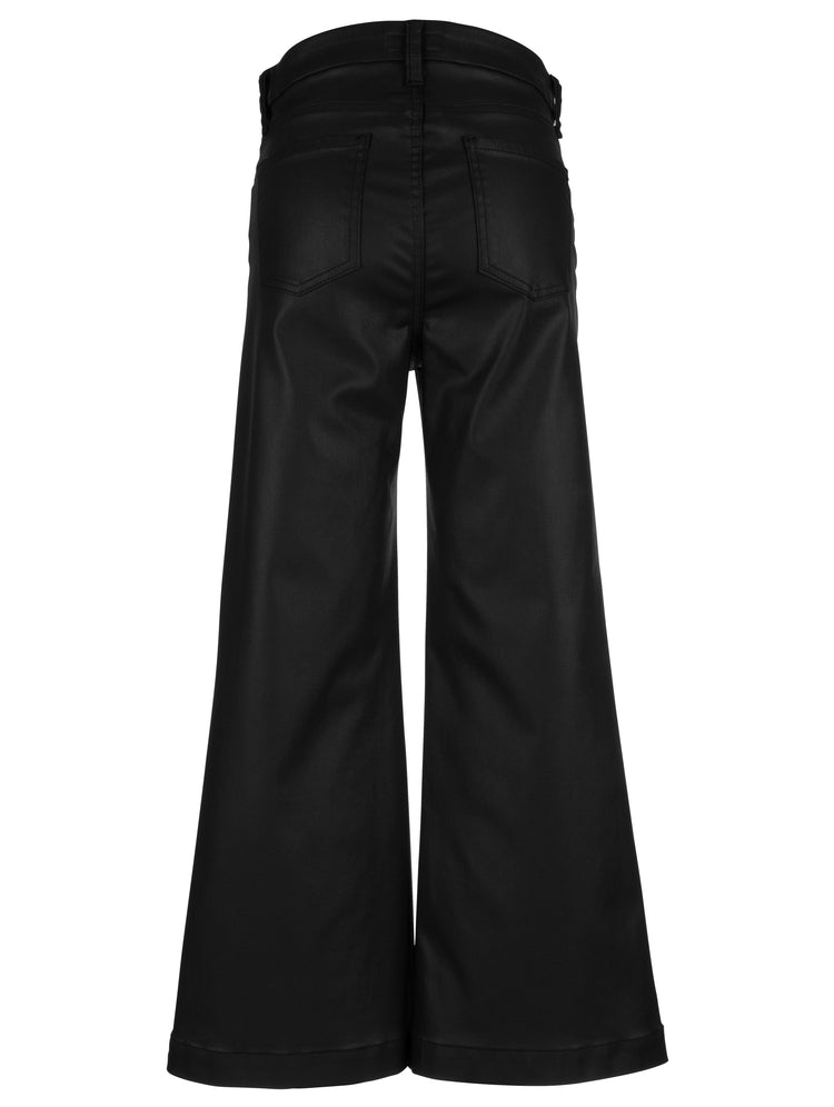Kut from the Kloth Meg High Rise Fab Ab Wide Leg Jeans In Black Coated-Jeans-Kut from the Kloth-Deja Nu Boutique, Women's Fashion Boutique in Lampasas, Texas