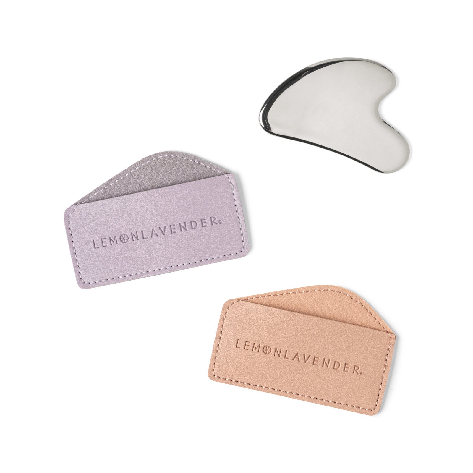 Lemon Lavender® Oh My Gua Sha Stainless Steel Facial Tool with Travel Sleeve-Skin Care Tools-Lemon Lavender-Deja Nu Boutique, Women's Fashion Boutique in Lampasas, Texas