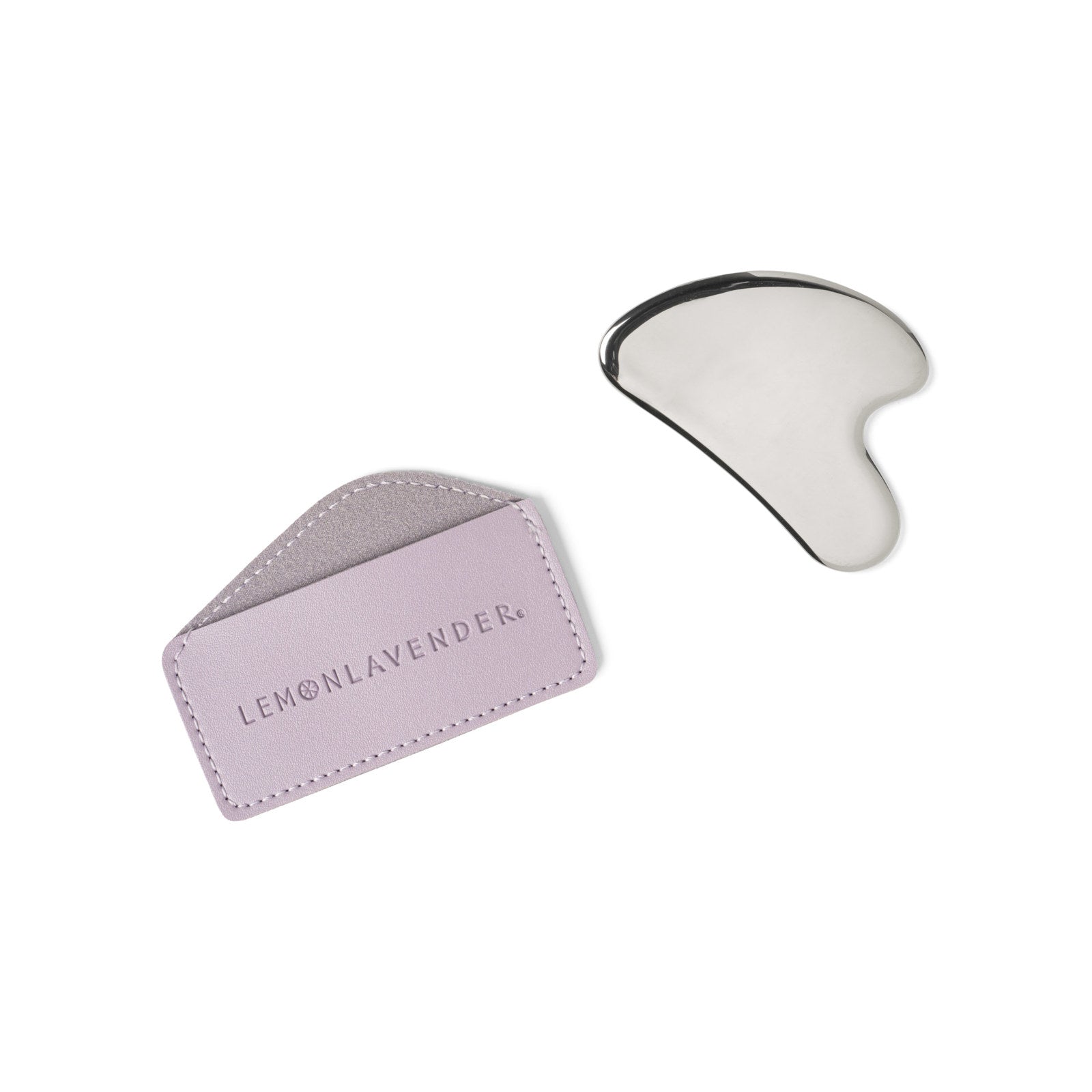 Lemon Lavender® Oh My Gua Sha Stainless Steel Facial Tool with Travel Sleeve-Skin Care Tools-Lemon Lavender-Deja Nu Boutique, Women's Fashion Boutique in Lampasas, Texas