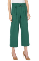 Liverpool Belted Paperbag High Waist Crop Wide Leg Pants In Serpentine-Pants-Liverpool-Deja Nu Boutique, Women's Fashion Boutique in Lampasas, Texas