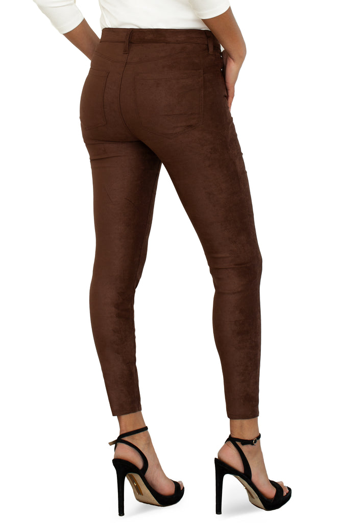 Liverpool Faux Suede Abby Ankle Skinny 28in In Brownstone-Leggings-Liverpool-Deja Nu Boutique, Women's Fashion Boutique in Lampasas, Texas