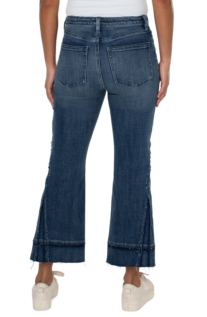 Liverpool Hannah Crafty Raw Hem High Waist Crop Flare Jeans In Jensen-Jeans-Liverpool-Deja Nu Boutique, Women's Fashion Boutique in Lampasas, Texas