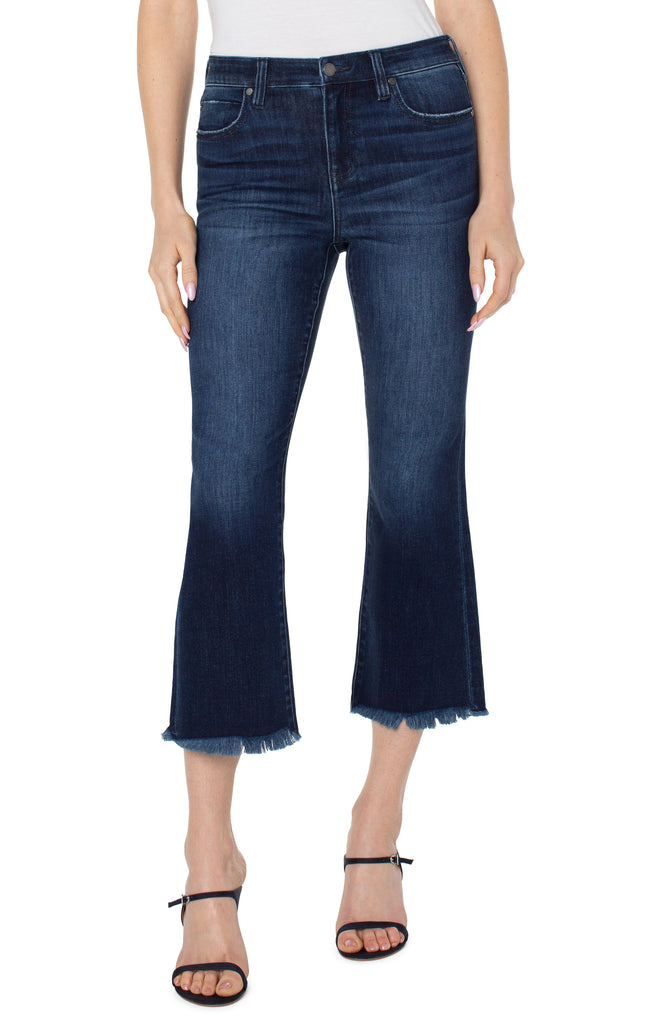 Liverpool Hannah Crop Flare With Fray Hem 25.5in Inseam In Upland-Jeans-Liverpool-Deja Nu Boutique, Women's Fashion Boutique in Lampasas, Texas