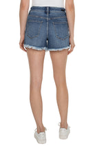 Liverpool High Rise Christine A Line Fray Denim Short With Button Fly In Claymont-Shorts-Liverpool-Deja Nu Boutique, Women's Fashion Boutique in Lampasas, Texas