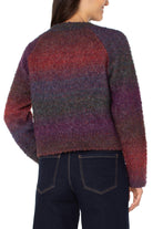 Liverpool Los Angeles Burgundy Ombre Raglan Button Front Cardigan-Cardigans & Kimonos-Liverpool-Deja Nu Boutique, Women's Fashion Boutique in Lampasas, Texas