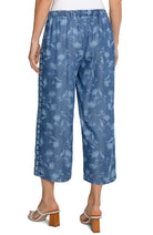 Liverpool Los Angeles Pull On Wide Leg Crop Trouser In Indigo Floral-Bottoms-Liverpool-Deja Nu Boutique, Women's Fashion Boutique in Lampasas, Texas