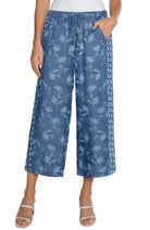 Liverpool Los Angeles Pull On Wide Leg Crop Trouser In Indigo Floral-Bottoms-Liverpool-Deja Nu Boutique, Women's Fashion Boutique in Lampasas, Texas