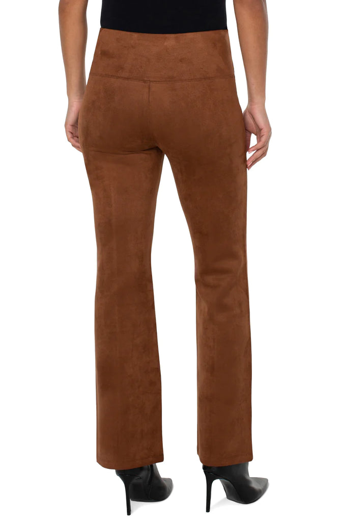 Liverpool Pearl Full Length Flare With Pintucks 31in In Penny Brown-Pants-Liverpool-Deja Nu Boutique, Women's Fashion Boutique in Lampasas, Texas